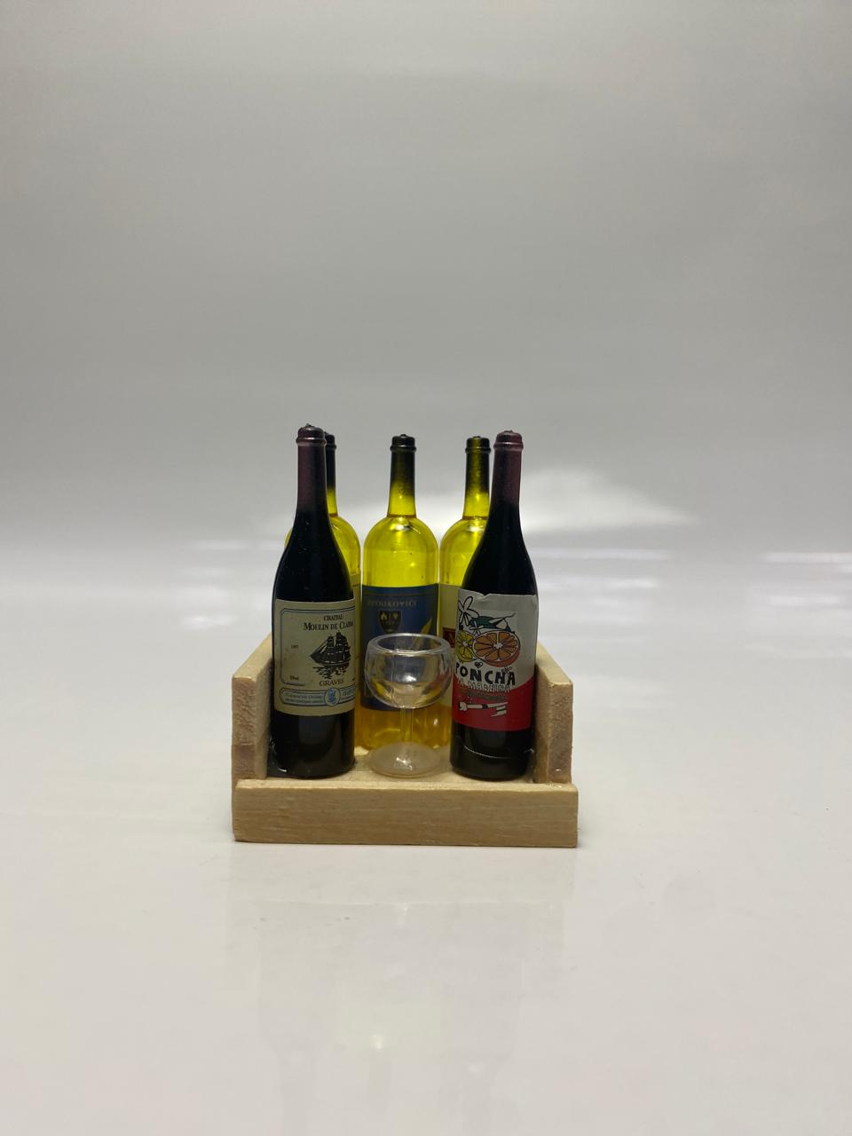 Beer bottles with tray