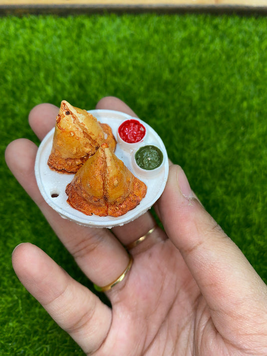 Samosa plate Fridge magnet