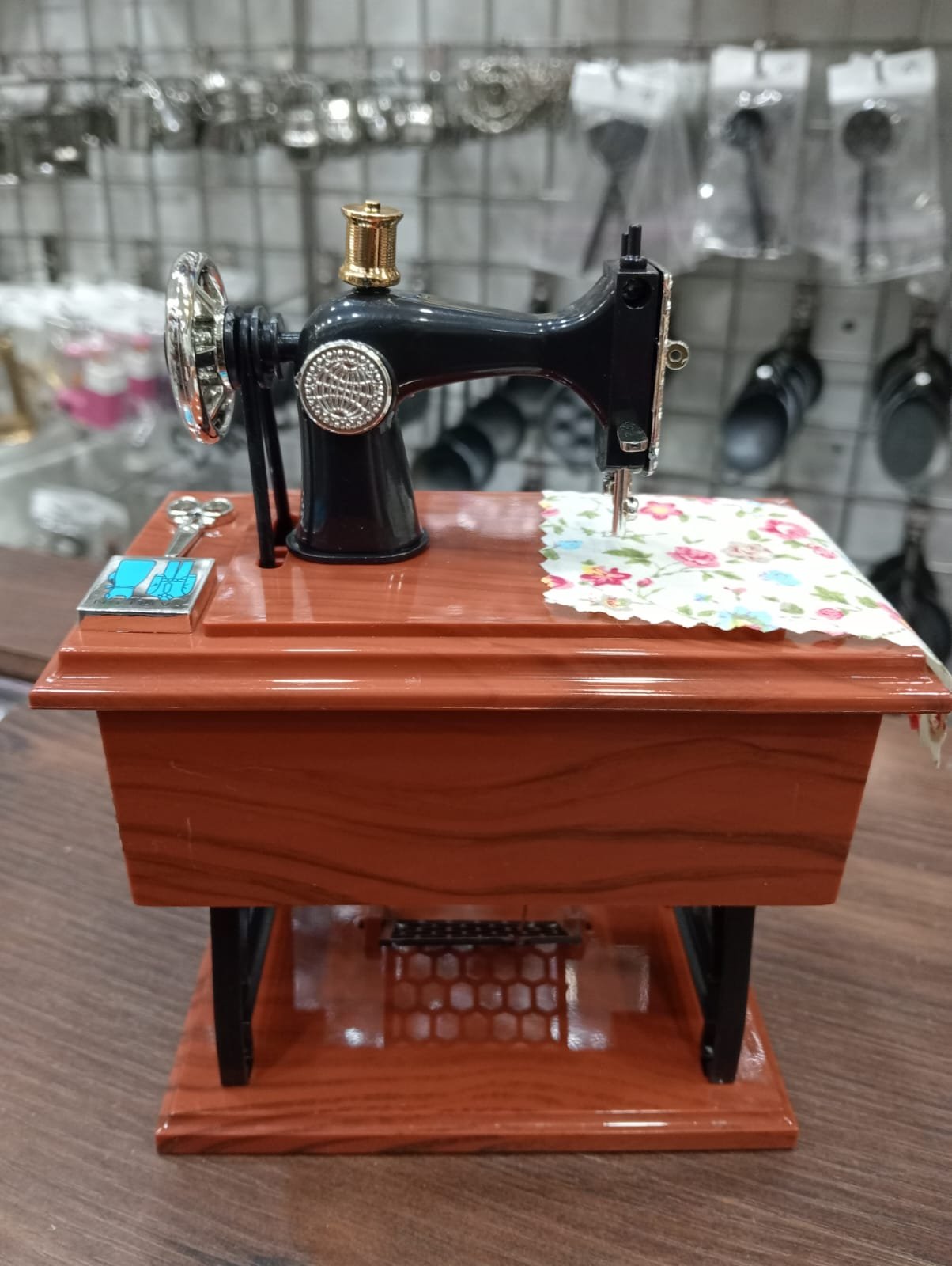 Sewing machine with music