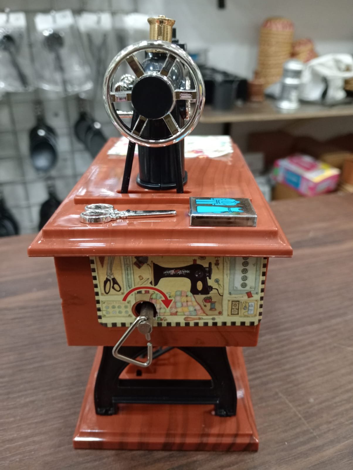 Sewing machine with music