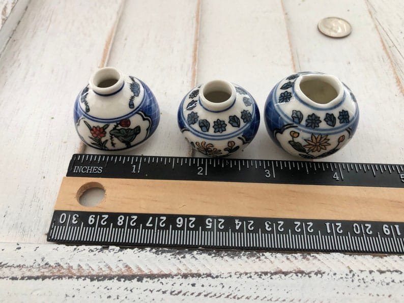 Ceramic Pot Shape Flower Vase 3 Pcs Set