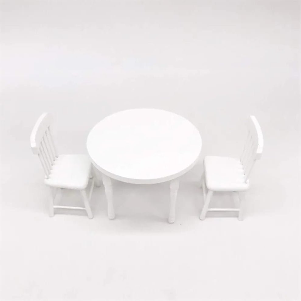 White Round Dining Table Set