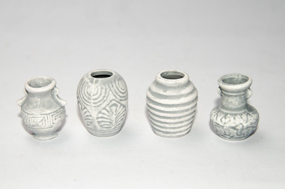 Grey Colour Vase 4 Pcs Set