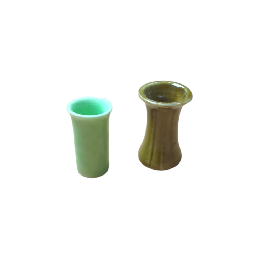 Green &amp; Brown Vase 2 Pcs Set