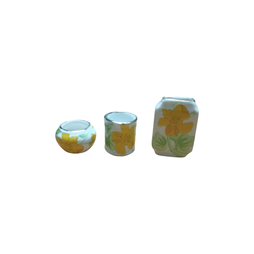 Yellow Vase 3 Pcs Set