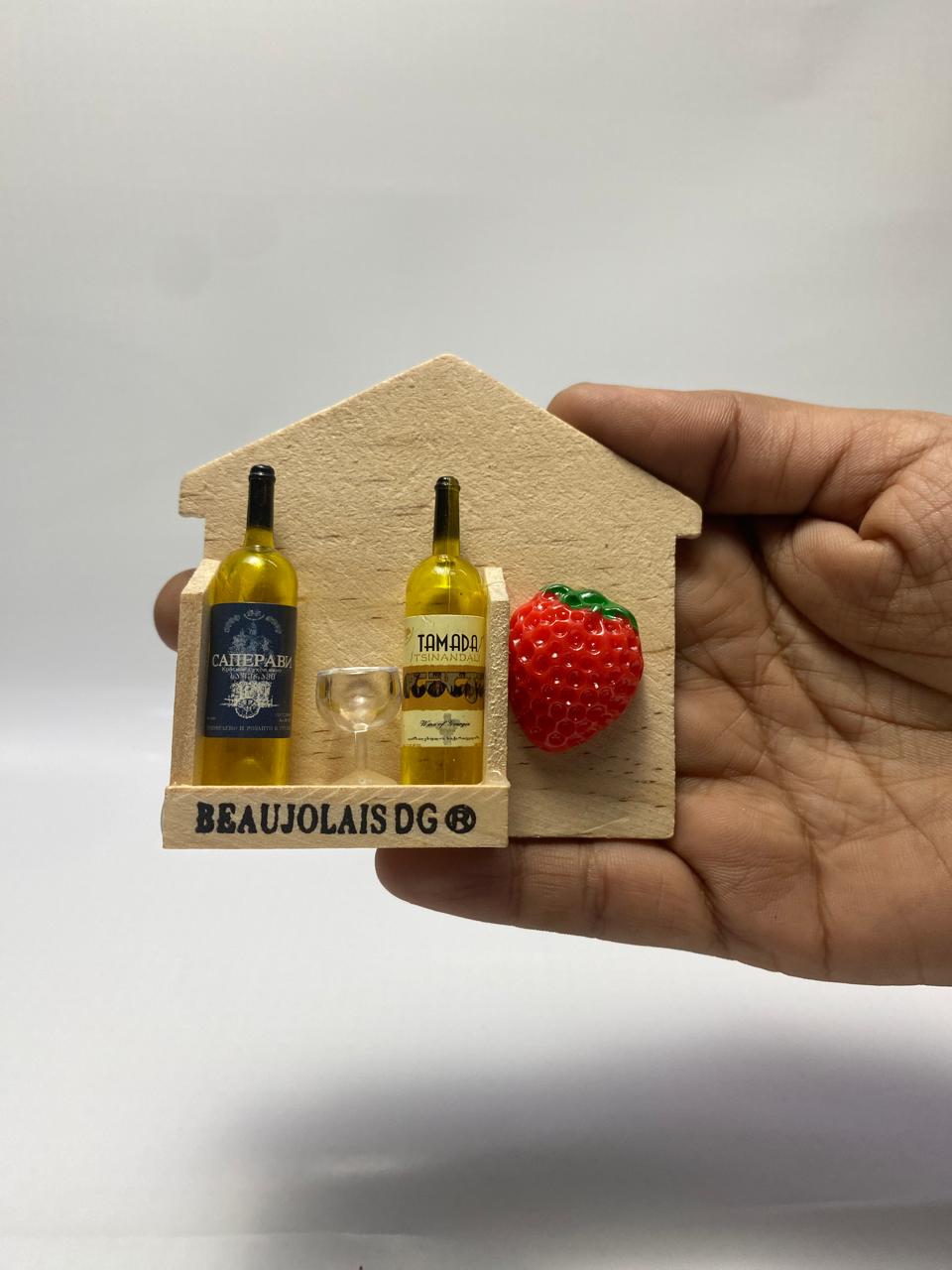 Wine bottle with tray