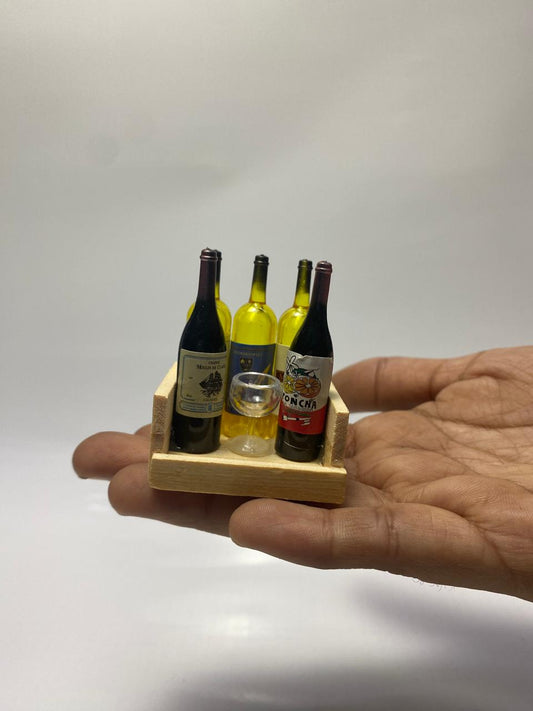 Beer bottles with tray