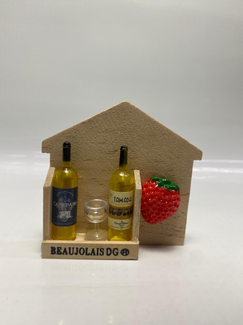 Wine bottle with tray