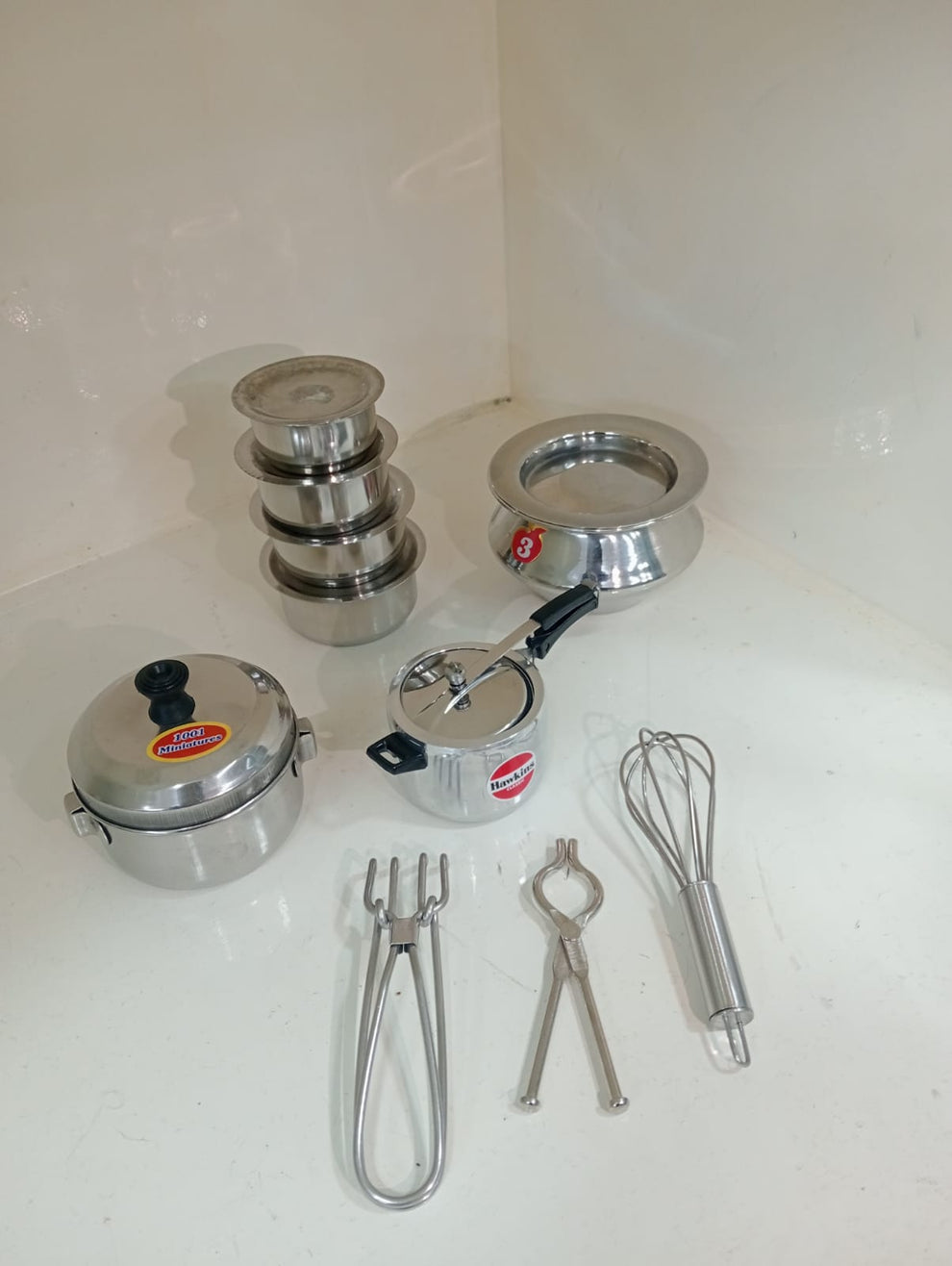 Steel mini cooking offer set – Miniaturesdecor
